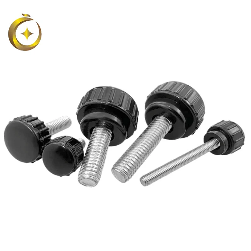 Round Head Thumb Screws Round Knurled Plastic Handle Screws Straight Knurl Hands. Adjustment Knob Bolts m3-m10