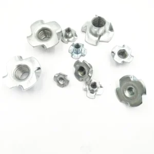 Four-Prong T-Nuts Wood Plate Insert Claw Nuts Four-Prong Screw M4-M12 Four Feet Screw Furniture Nuts Embedded Screw