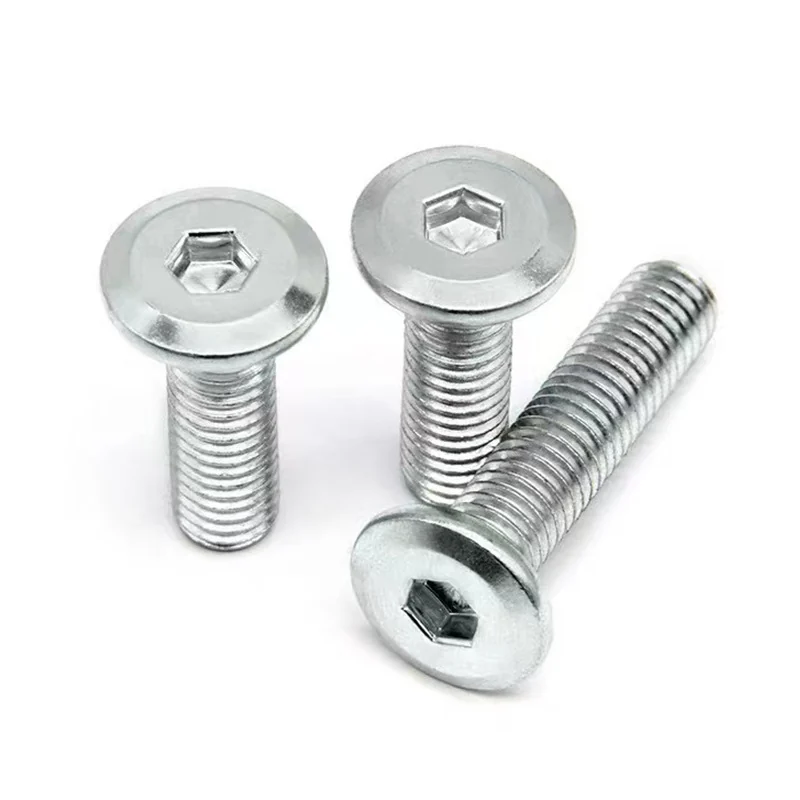 Zinc-Plated Flat Head Hex Socket Screws Chamfered Furniture Connecting M5-M8