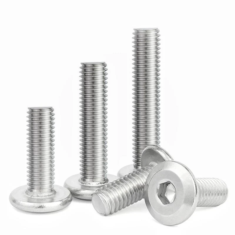 304 Stainless Steel Flat Head Chamfered Hex Socket Screws Countersunk Head Internal Hex Furniture M2M3M4M5M6