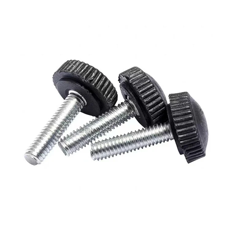 Thumb Screws Plastic Round Head Adjustable Knurled Whirl button Handle Screws Plastic Head Thumb Screws DIY