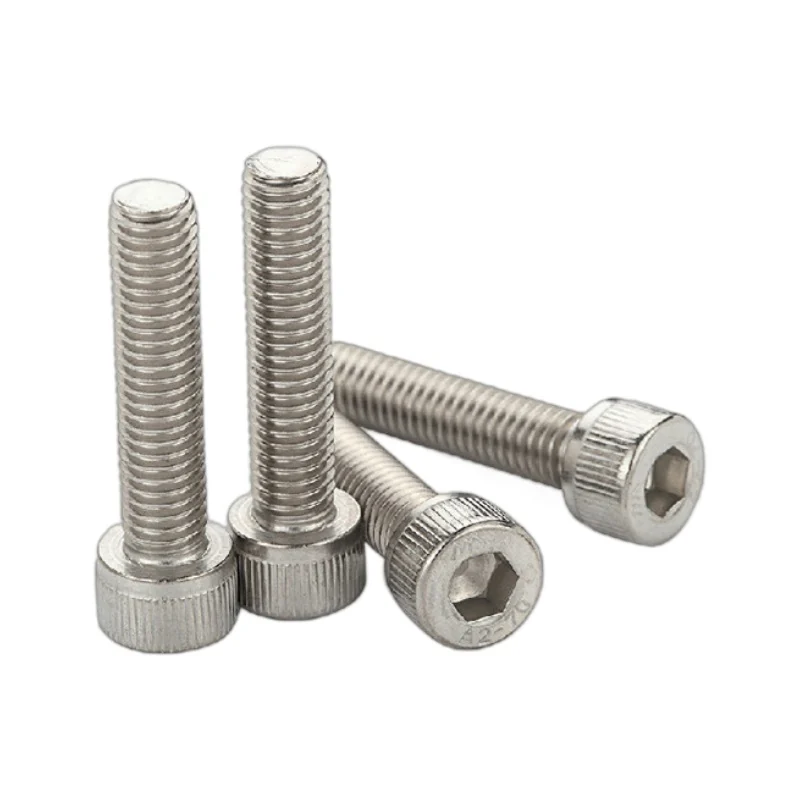 304 Stainless Steel Knurled Socket Head Cap Screws Metric Thread Chinese National Standard M1.4-M6