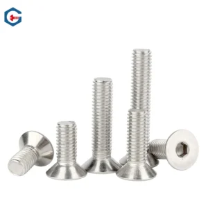 304 Stainless Steel Flat Head Machine-Thread Hex Socket Countersunk Head Screws M2-M16 Hex m3/m4
