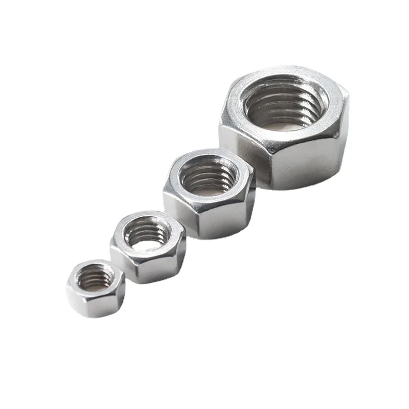 304 Stainless Steel Fine Thread Hex Nuts 201 316 Left-Hand Thread