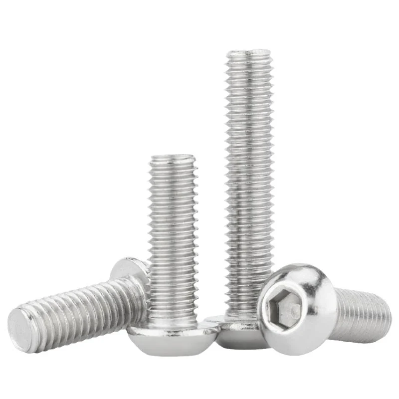 304 Stainless Steel Button Head Hex Socket Screws ISO7380 Mushroom Head Pan Head Internal Hex M12M16