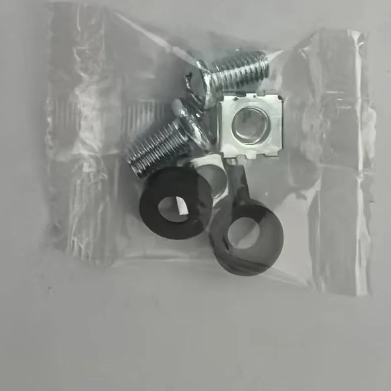 Crown Fastener Kits Screws With Black Ring Pan Head Cross-Recessed Equipment Cabinet Screws Card type Nuts