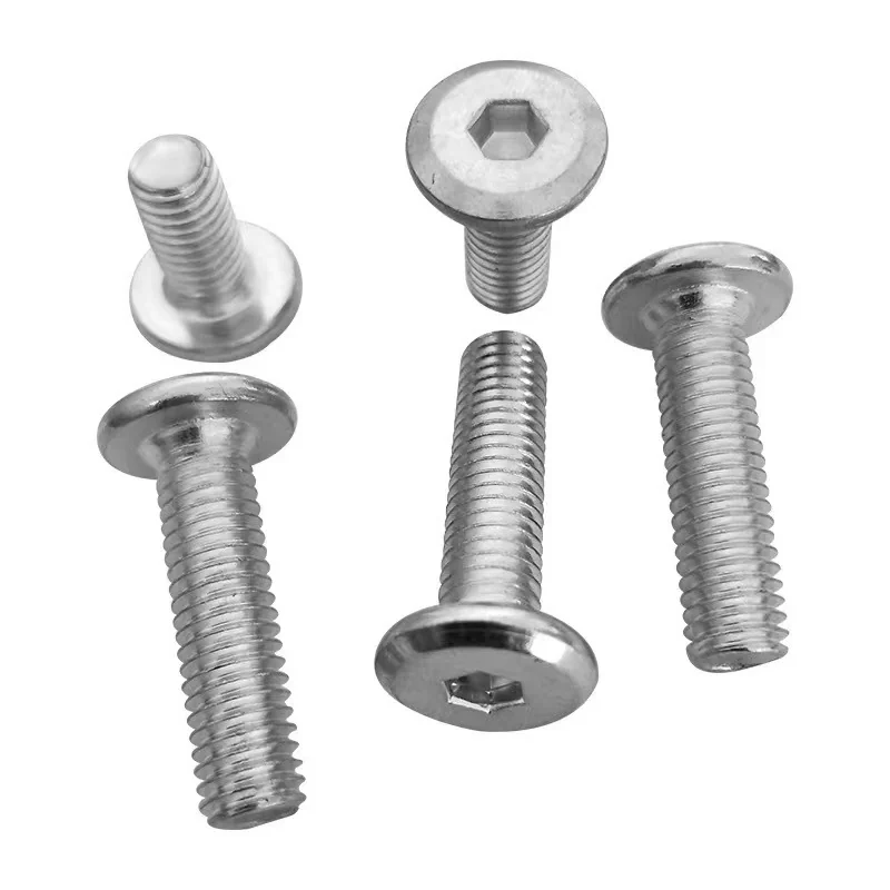 Zinc-Plated Flat Head Hex Socket Screws Chamfered Furniture Connecting M5-M8