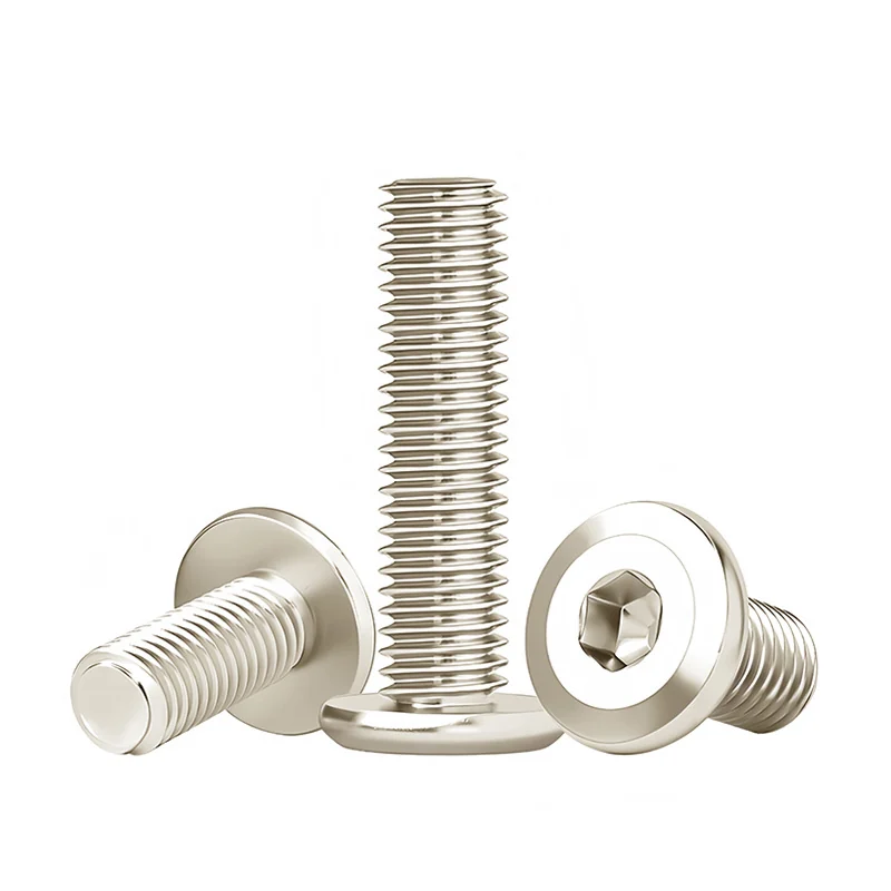 Nickel Color Furniture Chamfered Hex Socket Screws Flat Head Machine Electrical M4M5M6M8M10