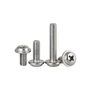 304 Stainless Steel Cross-Recessed Pan Head Screws Round Head Screws With Washer Screws PWM Pan Head Bolts With Washer Son Screws M2M3M4M5