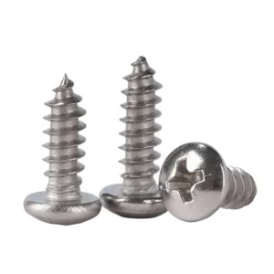 304 Stainless Steel Round Head Cross-Recessed Self-Tapping Screws 845 Pan Head Pointed Tip Electronics Small M1M2-M8