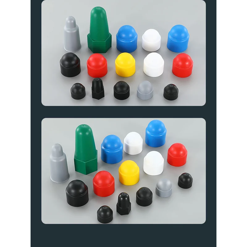 Plastic Nut Protection Caps Decoration Protective Dust Round Head Hex Nuts Protection Cap Nuts Cap Nuts Sleeve Screws Mask Head