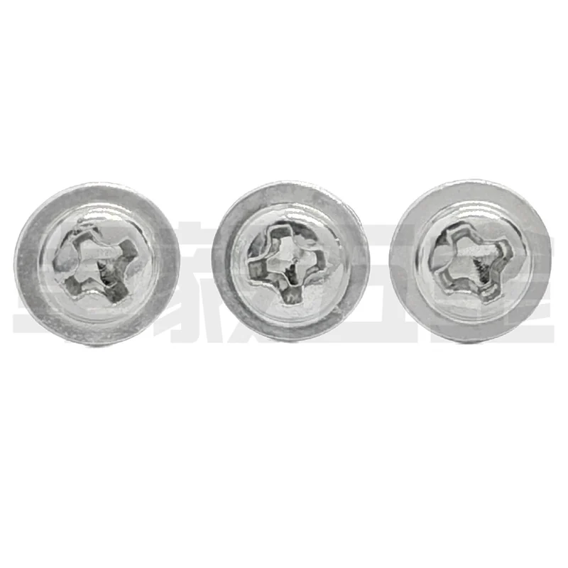 PWA Round Head With Washer Self-Tapping Screws Carbon Steel White Zinc-Plated Miniature M2M2.3M2.6M3M4