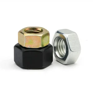 Grade 8.8 Hex Nuts Carbon Steel 45# High-Strength External White Zinc-Plated Yellow Zinc-Plated M2-M56