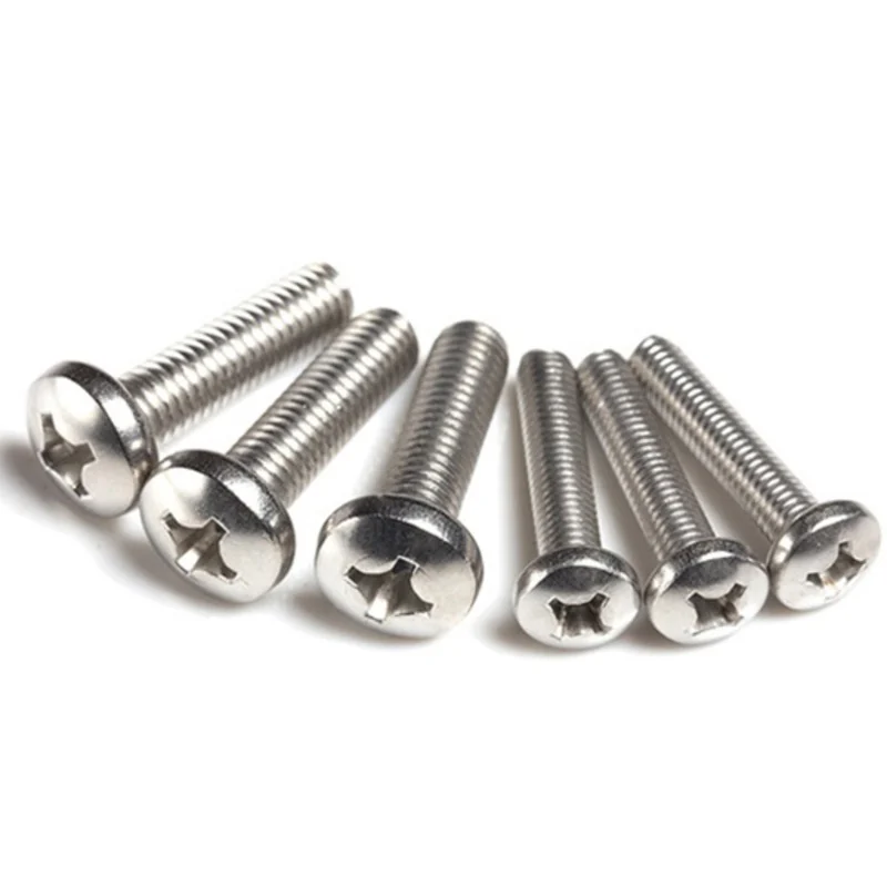 304 Stainless Steel Round Head Cross-Recessed Machine Screws GB818