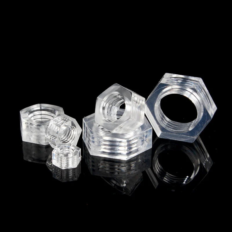 Transparent Plastic Screws and Nuts