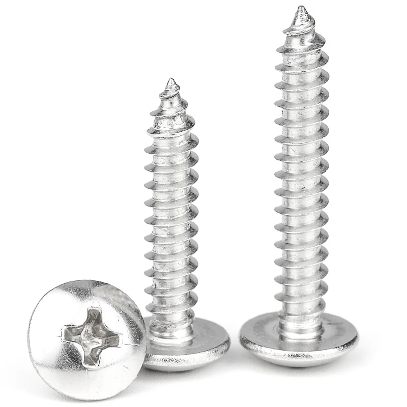 TA Nickel-Plated Large Truss Head Cross-Recessed Large Truss Head Self-Tapping Screws Mushroom Head M3/M4/M5/M6