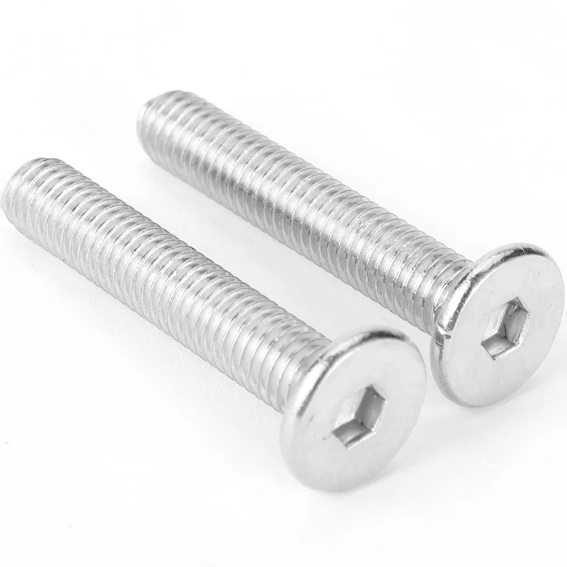 Carbon Steel Nickel-Plated CM Large Flat Head Hex Socket Screws Thin Flat Head Flat Head M3/M4/M5/M6