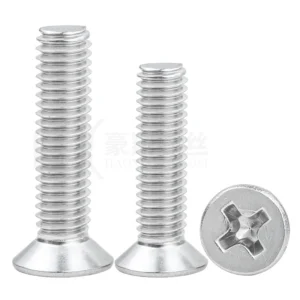 304 Stainless Steel Machine-Thread Cross-Recessed Countersunk Head Screws Flat Head Electronics Small M2M3M4