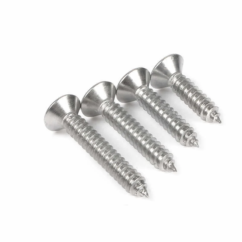 Mu Jin.201 Stainless Steel Screws Self-Tapping Screws Screw Cross-Recessed Countersunk Head 846-85 Threaded Countersunk Head Screw High-Strength 6.8Level