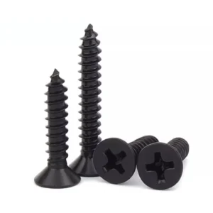 KA Black Cross-Recessed Flat Head Self-Tapping Screws Countersunk Head Wood M1M3M4