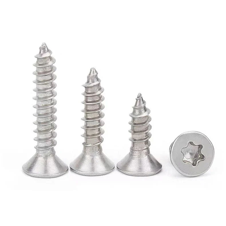 304 Stainless Steel Hexalobular Countersunk Head Self-Tapping Screws Star-Shaped Recess Countersunk Head Self-Tapping Screw Flower Countersunk Head Self-Tapping Screw M2-M6