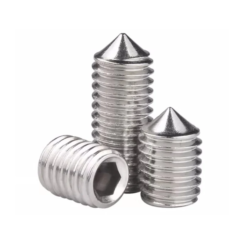 316 Stainless Steel Set Screws Hex Socket DIN914 Machine m Headless Cone Point GB78 Locating