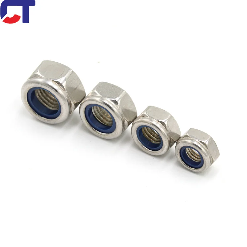 Stainless Steel 201 Nylon Lock Nuts Captive / M4 5 6 8 10 12