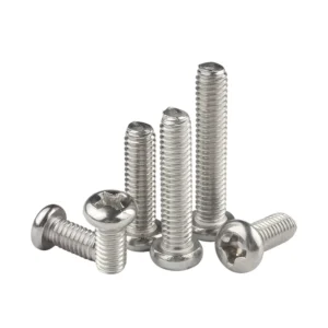 304 Stainless Steel Machine-Thread Cross-Recessed Pan Head Screws GB818 Rust-Resistant Corrosion-Resistant