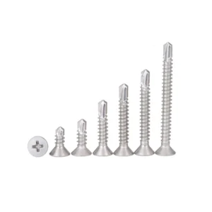 410 Stainless Steel Self-Tapping Cross-Recessed Self-Drilling Screws Countersunk Head Flat Head