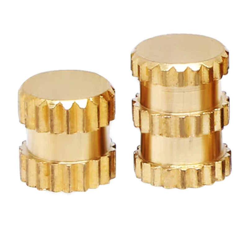 Copper Threaded Inserts Injection-Molding Knurled Nuts Through Hole Knurled Copper Nut Through Threaded Copper Insert Pieces Embedded Copper Insert Pieces Straight through. Copper Nuts
