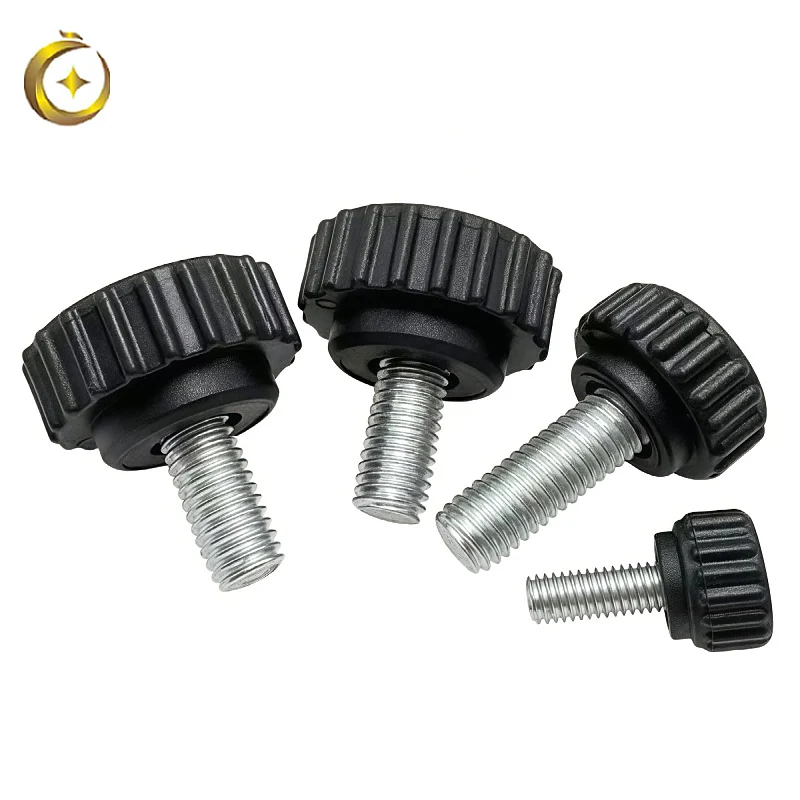 m3m4m5m6m8m10 Round Head Thumb Screws Knurled Handle Crunch Screws Thumb Plastic Head Hands. Bolts