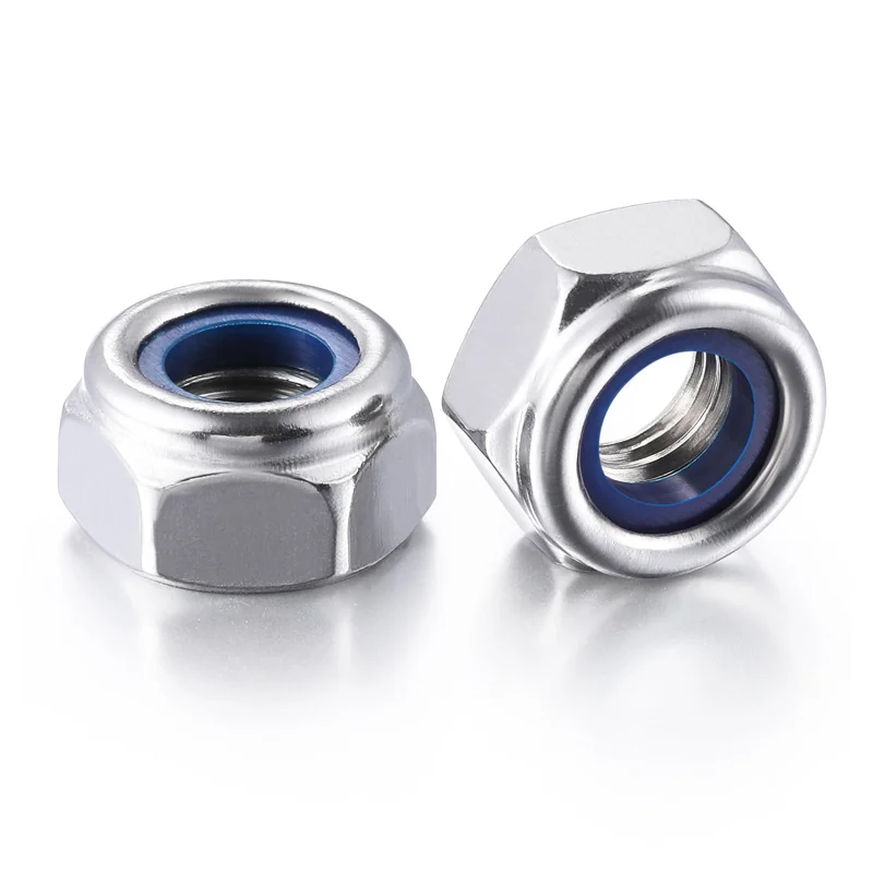 Zinc-Plated Nylon Lock Nuts 304 Stainless Steel Black Zinc White Zinc-Plated M3-M30 LockNut