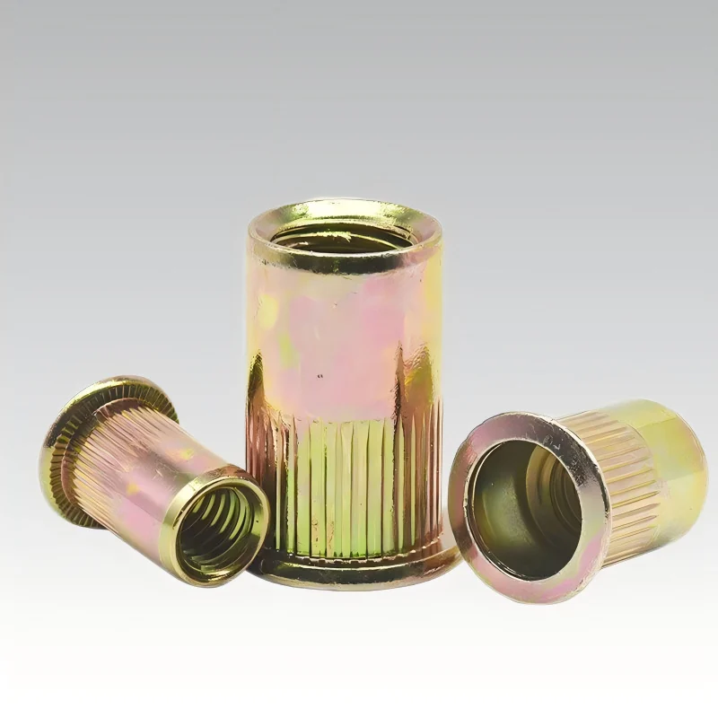 Rivet Nuts M6 Carbon Steel Zinc-Plated Rivet Nuts Cylindrical M3M4M5M8M12 Screw Eye Ring Expansion Anchors
