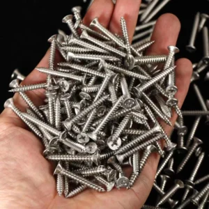 304 Stainless Steel Countersunk Head Cross-Recessed Self-Tapping Screws Flat Head Pointed Tip Wood Thread KA Chipboard Coarse Thread