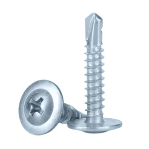 Blue-White Zinc-Plated Cross-Recessed Large Truss Head Washer Round Head Self-Tapping Self-Drilling Screws Zinc-Plated With Washer