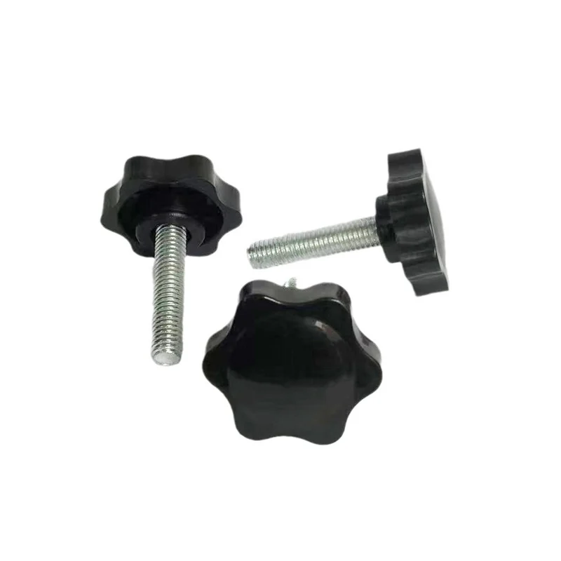 Hexalobular Adjustable Thumb Screws Plastic Knob Handle Plastic Head Handle Hex Star Zinc-Plated