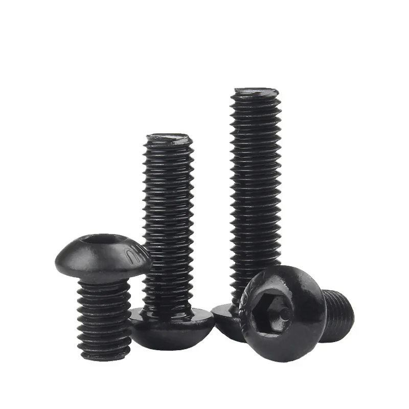 Grade 10.9 Round Head Hex Socket Screws Machine 7380 Black Socket Cap M1.6-M12