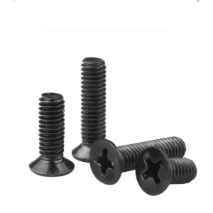 KM Black Cross-Recessed Countersunk Head Screws Flat Head Electronics Small Iron M1M2M3M4