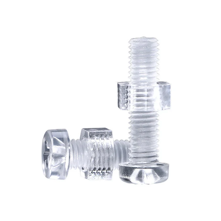 Transparent Plastic Screws and Nuts