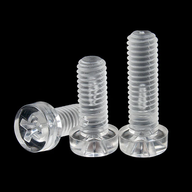 Transparent Plastic Screws and Nuts