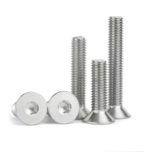 304 Stainless Steel Hex Socket Countersunk Head Screws M1.6-M16 Flat Head DIN7991