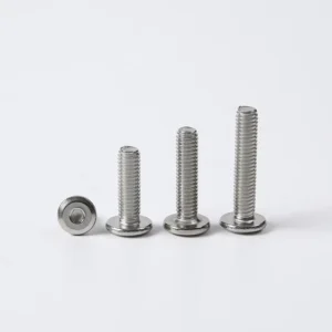 Carbon Steel Zinc-Plated Round Head Chamfered Thin Head Hex Socket Screws Large Flat Head Furniture