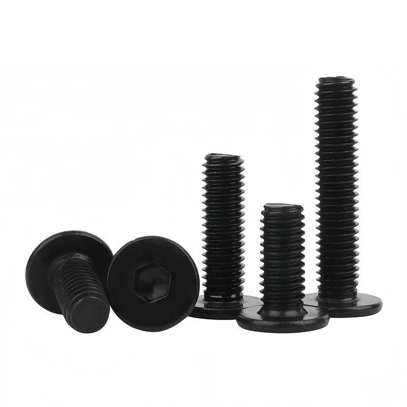 10.9LevelCM Flat Head Hex Socket Screws Black Hardened Carbon Steel Bolts M4M5M6More