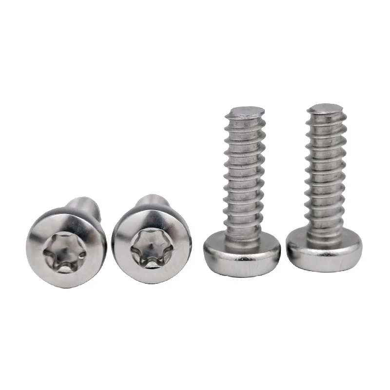 Pan Head Hexalobular Flat End Self-Tapping Screws GB2670.1 Flat End B Type Button Head Hexalobular Cut Tip Screws 304 Stainless Steel