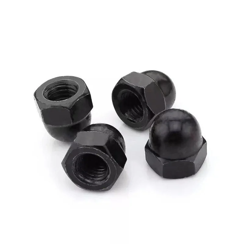 Blackened Cap Type Black Cap Form Nuts Lights Fine Thread Cap Nut Cap Nuts Electrical Plated Blackened Cap Nut