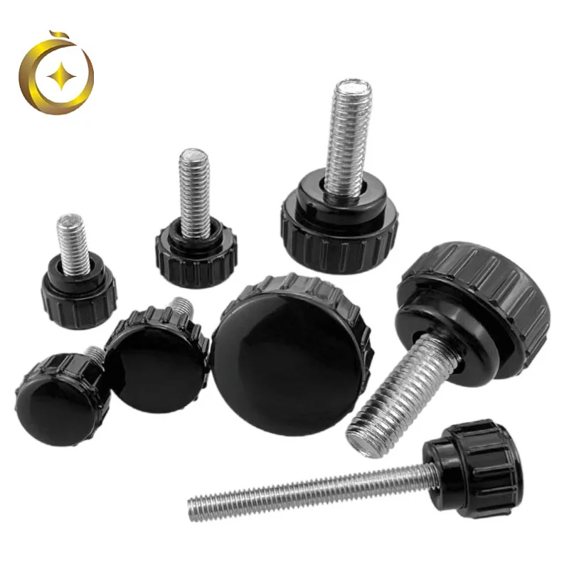 Round Head Thumb Screws Round Knurled Plastic Handle Screws Straight Knurl Hands. Adjustment Knob Bolts m3-m10