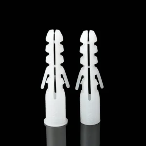 White PEUnlimited Plastic Wall Plugs 12*60 Cabinet Clothes. Cap Hook Fish Type Expansion Bolts Boo! Plug