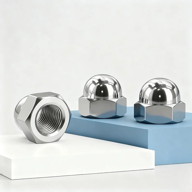 Cap Nut Cap Nuts 201 Stainless Steel 304 Stainless Steel Nickel-Plated White Zinc-Plated Salt fog Cap Son Nuts M3M4M5