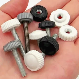 Thumb Screws Plastic Round Head Adjustable Knurled Whirl button Handle Screws Plastic Head Thumb Screws DIY