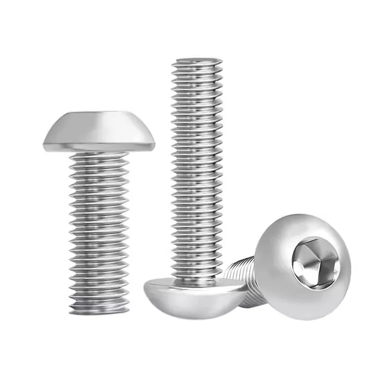 201 Stainless Steel Button Head Socket Cap Pan Head Hex Socket Screws M2M3M4M5M6M8M10m12